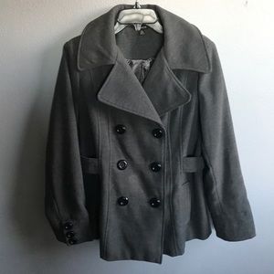 Woman's Imitation Wool George Peacoat